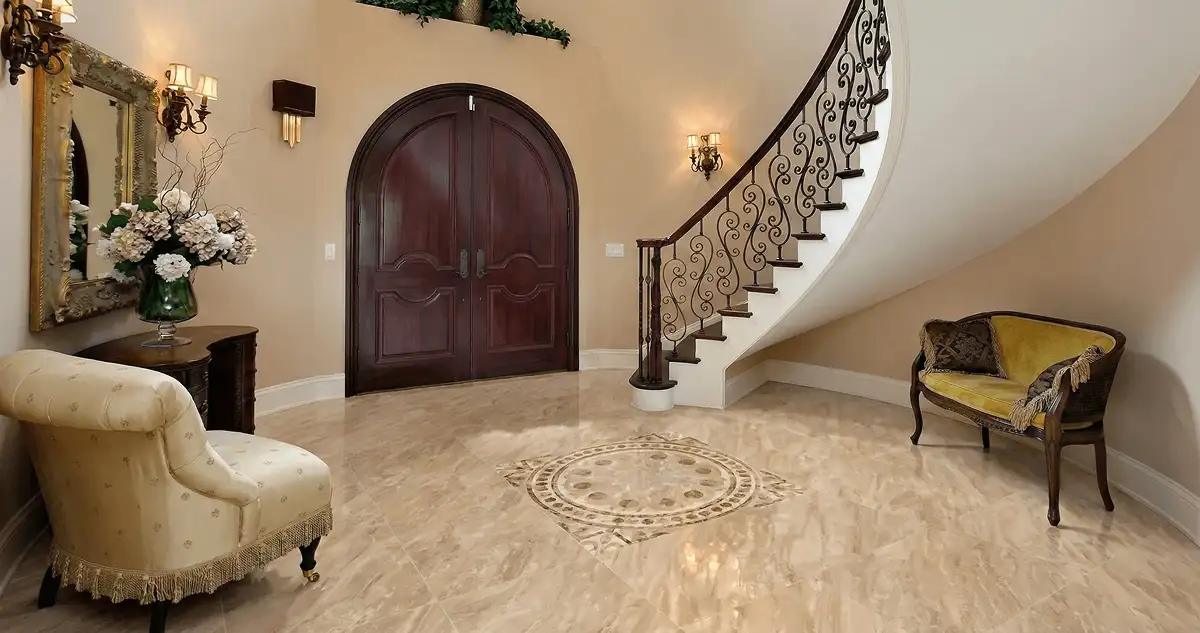 Entrance hall with professionally installed ceramic tile flooring in Cincinnati OH